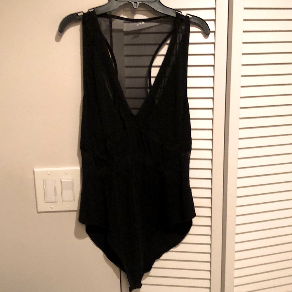Black & Mesh Urban Outfitters Bodysuit - Size L